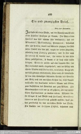 Ein und zwanzigster Brief. Den 11ten September