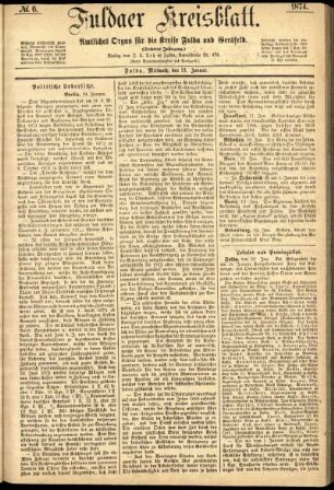 Ausgabe vom Mittwoch, den 21. Januar 1874.