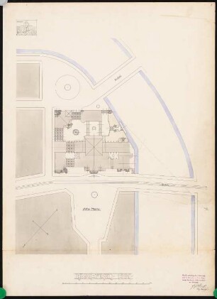 Stadthaus Schinkelwettbewerb 1898: Lageplan 1:500