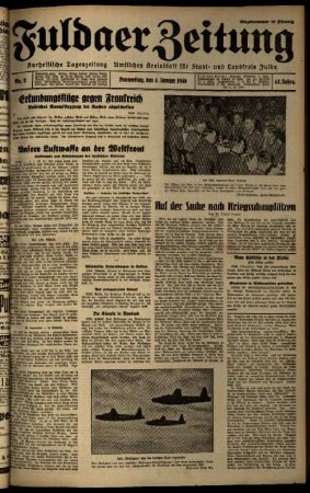 Ausgabe vom Donnerstag, den 04. Januar 1940.