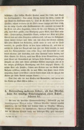 Unterredung mehrerer Lehrer, ob das Wirthshaus der würdige Erholungsplatz eines Schulehrers sei