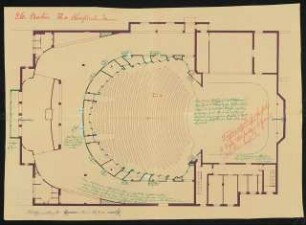 Theater am Kurfürstendamm, Berlin: Grundriss 1:100