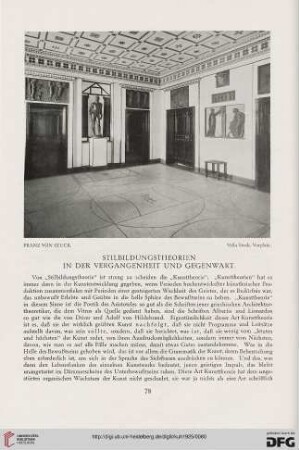 Stilbildungstheorien in der Vergangenheit und Gegenwart