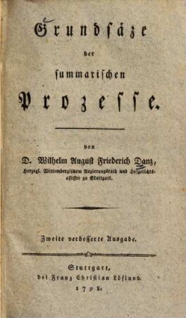 Grundsäze der summarischen Prozesse