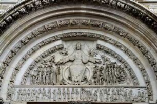 Frankreich. Bourgogne. Yonne. Vezelay. Basilique Sainte Madeleine. Hauptportal