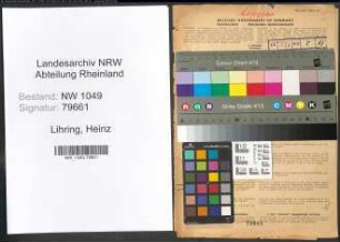 Entnazifizierung Heinz Lihring , geb. 10.04.1908 (Bauingenieur)