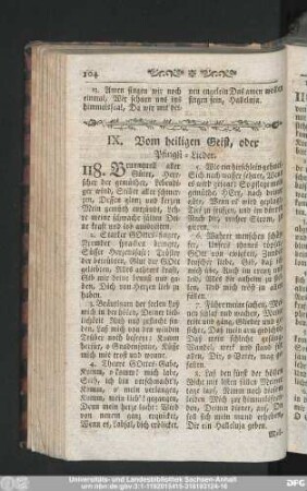 IX. Vom heiligen Geist, oder Pfingst-Lieder.