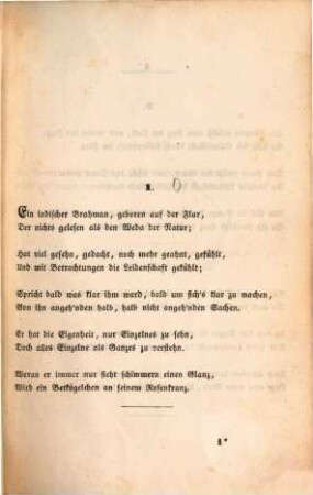 Die Weisheit des Brahmannen : ein Lehrgedicht in Bruchstücken. 1. (1836)