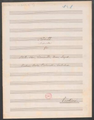 Nonette; strings, woodwinds, cor
