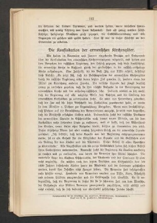 Die Konfiskation der armenischen Kirchengüter