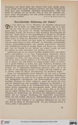 29: Vaterländische Gesinnung und Schule