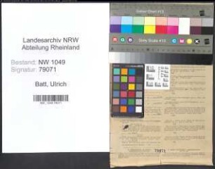 Entnazifizierung Ulrich Batt , geb. 01.10.1894 (Baurat)