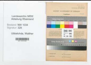 Entnazifizierung Walther Ubbelohde , geb. 03.04.1896 (Major)