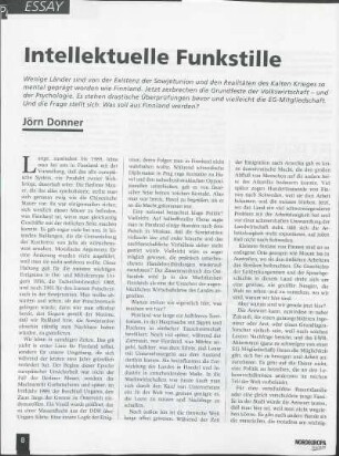 Intellektuelle Funkstille
