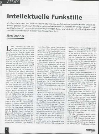 Intellektuelle Funkstille