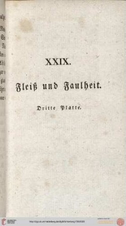 XXIX. Fleiß und Faulheit. 3. Platte