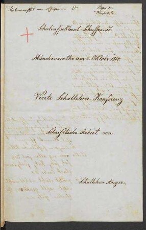 Sprachaufsatz aus Untermarchthal OA Ehingen