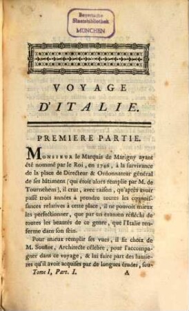 Voyage D'Italie, Ou Recueil De Notes Sur les Ouvrages de Peinture & de Sculpture, qu'on voit dans les principales villes d'Italie, 1