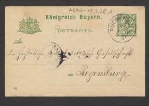 Brief von Jöckel an Regensburgische Botanische Gesellschaft