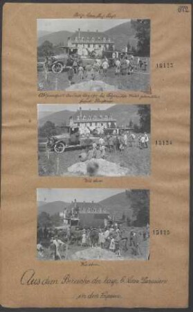 Abtransport des Ende aug. 1917 bei der Sägemühle Weibel gelandeten feindl. Flugzeugs