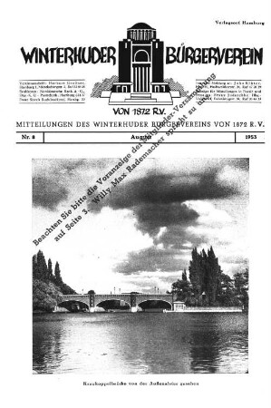 Krugkoppelbrücke von der Außenalster gesehen