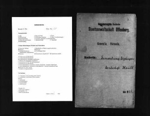 Untersuchungsakten wegen Geheimbündelei -Sonderheft Ernst Krull