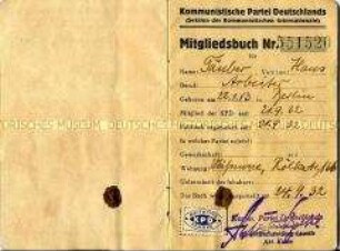 Mitgliedsbuch der KPD
