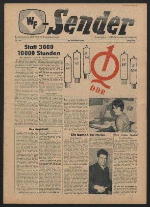Betriebszeitung 'WF-Sender', Nr.45/1961 (24. November 1961)