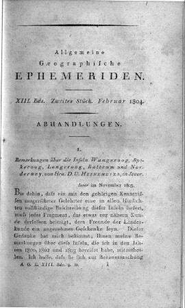 Zweites Stück Februar 1804