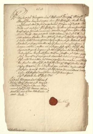 Eigenhändiger Brief mit Unterschrift