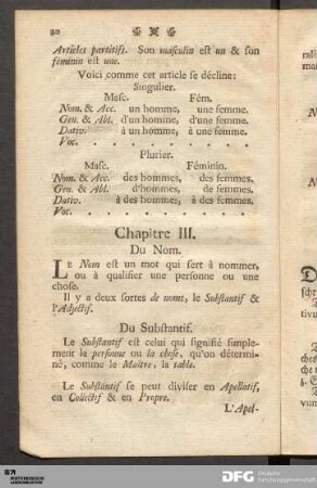Chapitre III. Du Nom. / Capitel III. Vom Nomine.