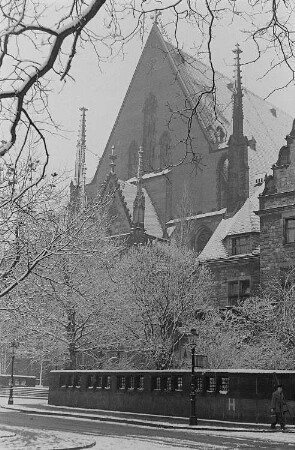 Blick auf die Thomaskirche in Leipzig
