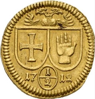 Halbdukat der Reichsstadt Schwäbisch Hall, 1712