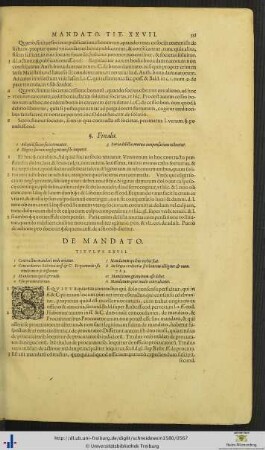 Titulus XXVII. De Mandato.