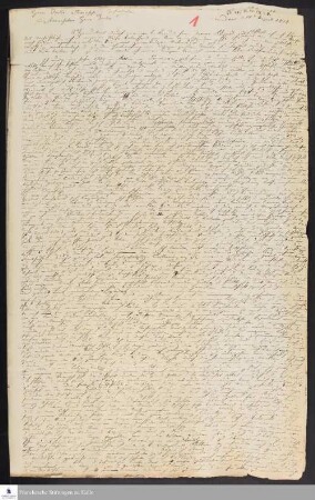 Brief von George Gottlieb Bärenbruck an Georg Christian Knapp.