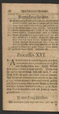Processus XVI.