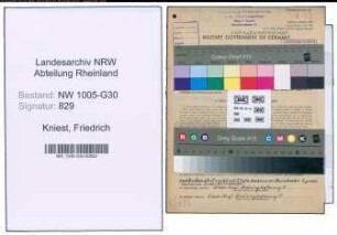 Entnazifizierung Friedrich Kniest , geb. 02.04.1908 (Transportunternehmer)