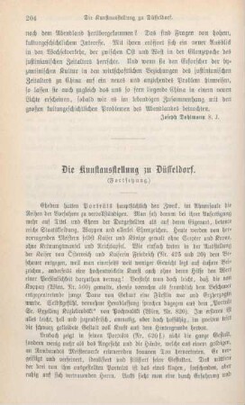 204-217 Die Kunstausstellung zu Düsseldorf : Fortsetzung