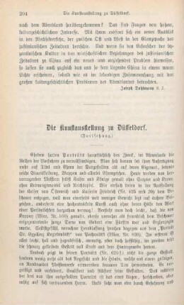 204-217 Die Kunstausstellung zu Düsseldorf : Fortsetzung