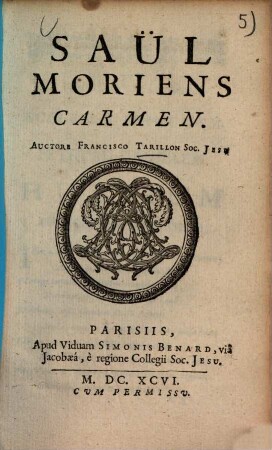Saül moriens : Carmen
