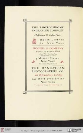 Rogers & Company [Printers of Camera Work]