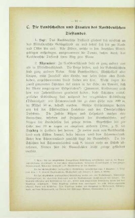 [III. Abschnitt] C. Die Landschaften und Staaten des Norddeutschen Tieflandes