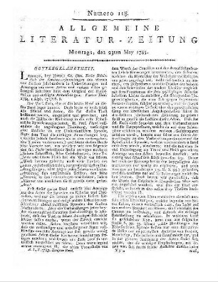 Litterarischer Blumenkranz für Deutsche Damen. Berlin 1785