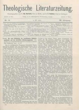 393-395 [Rezension] Traub, Die neue Auffassung der israelitischen Religionsgeschichte und der christliche Offenbarungsglaube