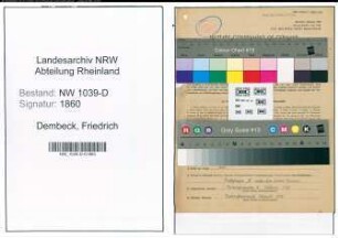Entnazifizierung Friedrich Dembeck , geb. 19.07.1909 (Polizeibeamter)