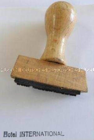 Stempel "Hotel International"
