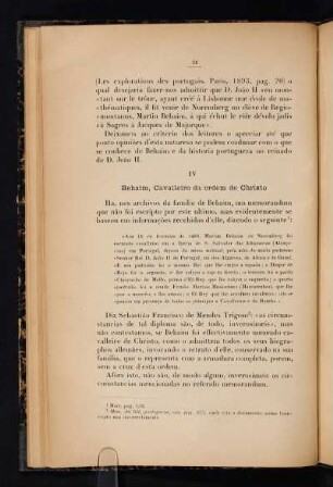 IV Behaim, Cavalleiro da ordem Christo