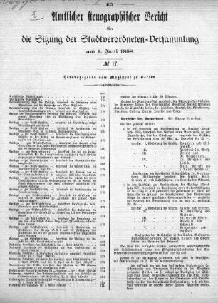 No 17, 9. Juni 1898