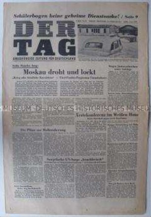 West-Berliner Tageszeitung "Der Tag" u.a. zum X. Parteitag der KPdSU