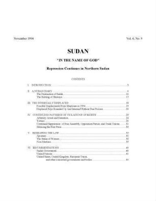 "In the name of god" : repression continues in northern Sudan